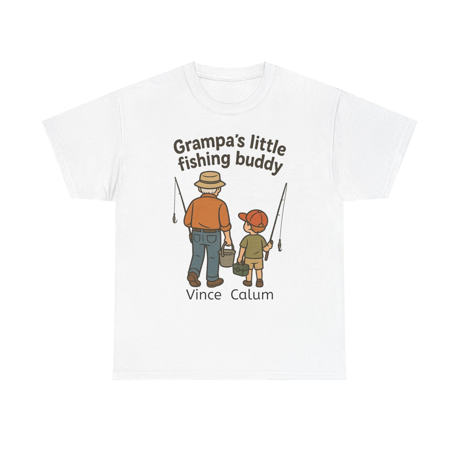 Personalized Grampa's Little Fishing Buddy Tee