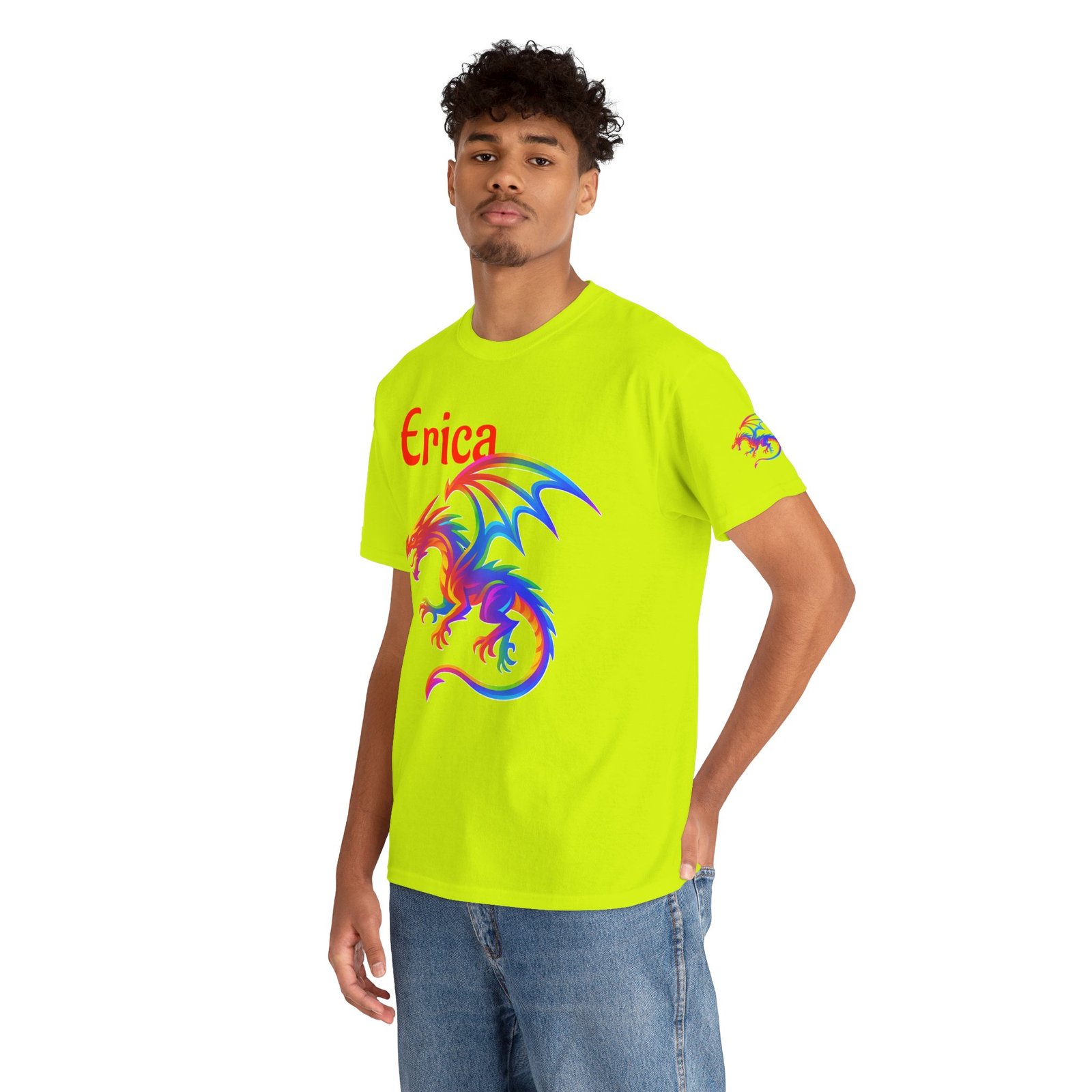 Personalized Colorful Dragon Graphic Tee - Image 8
