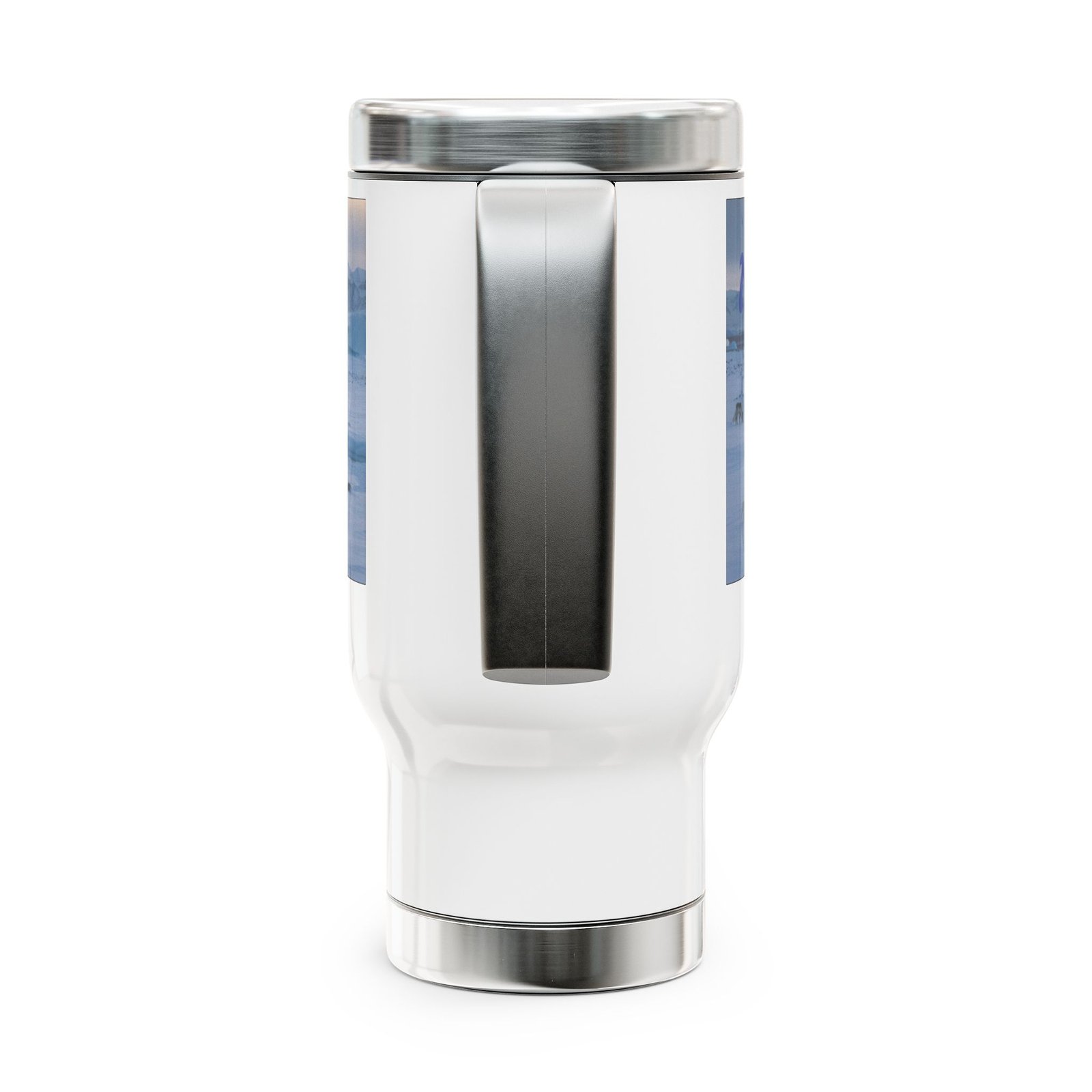 Personalized Stainless Steel Travel Mug - 14oz with Handle - Image 3