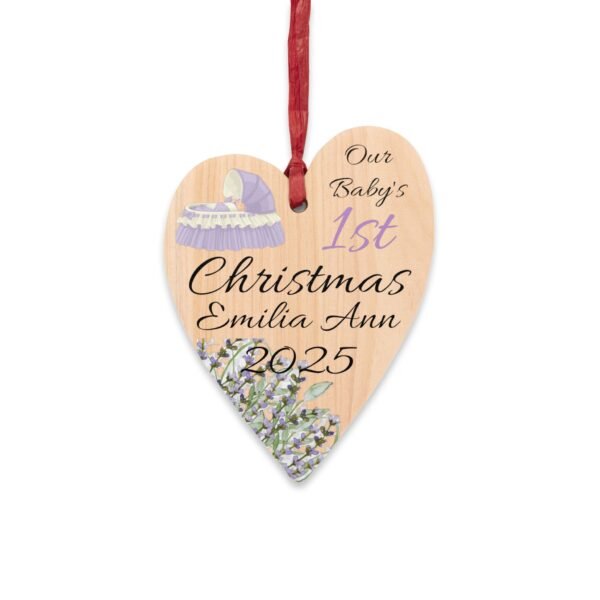 Personalized Wooden Baby's 1st Christmas w/Year Ornaments (and Magnet)