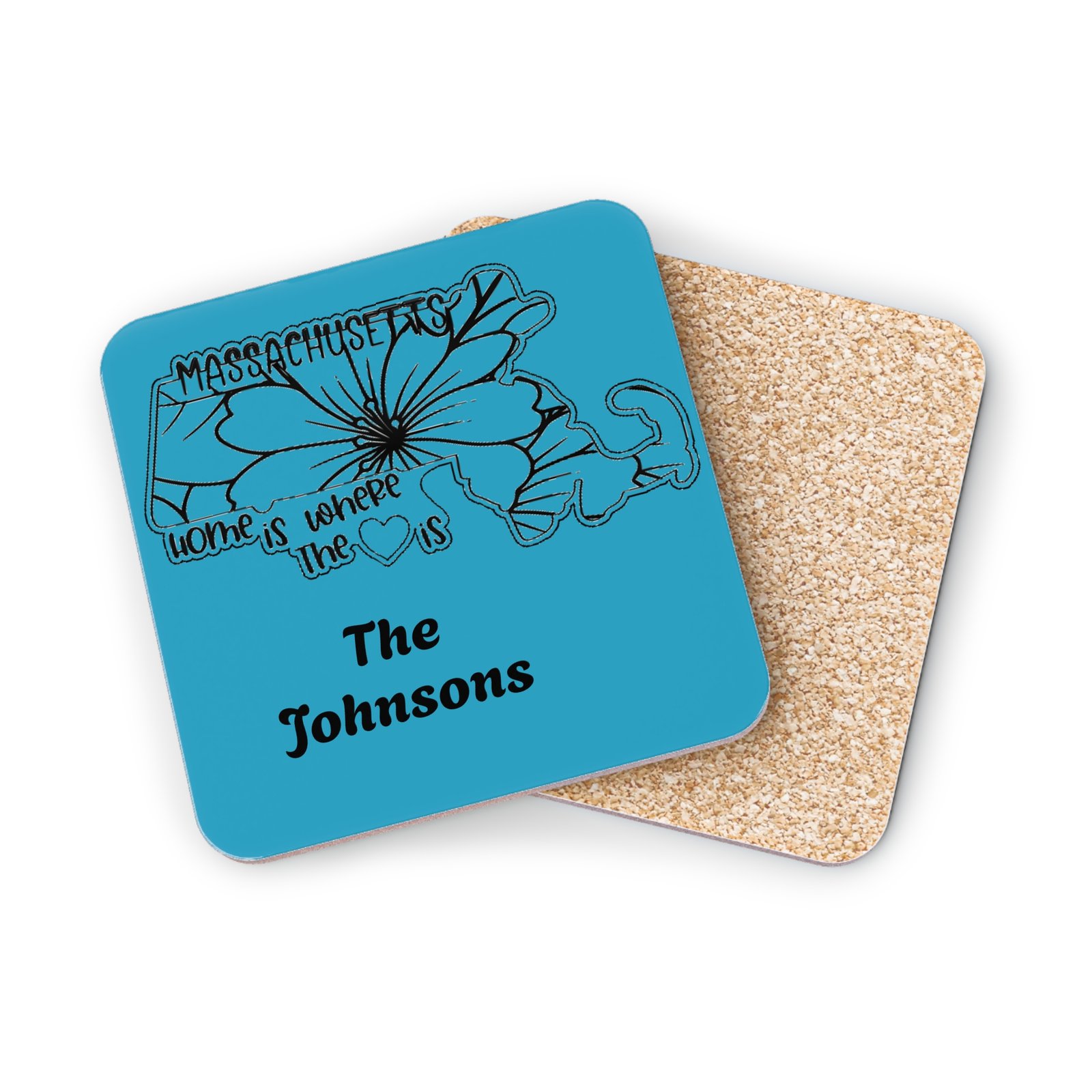 Massachusetts Coasters - Turquoise - Image 2
