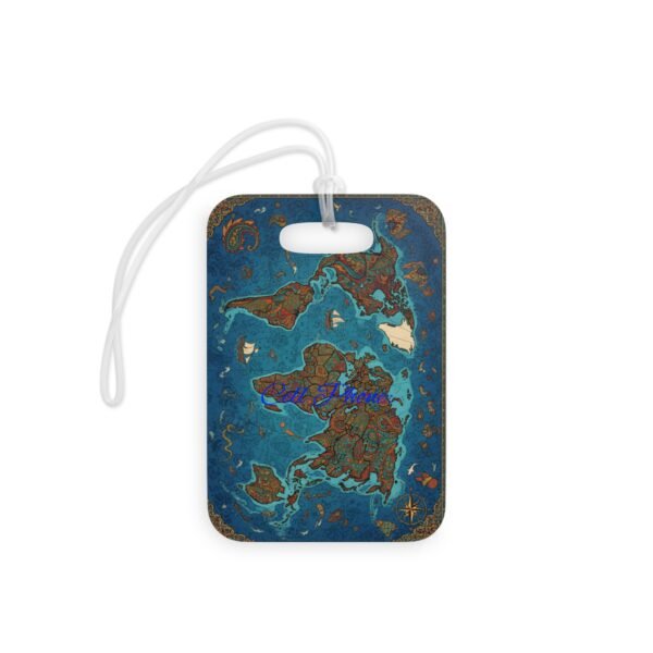 Personalized World Map Luggage Tags - Rectangle, One size