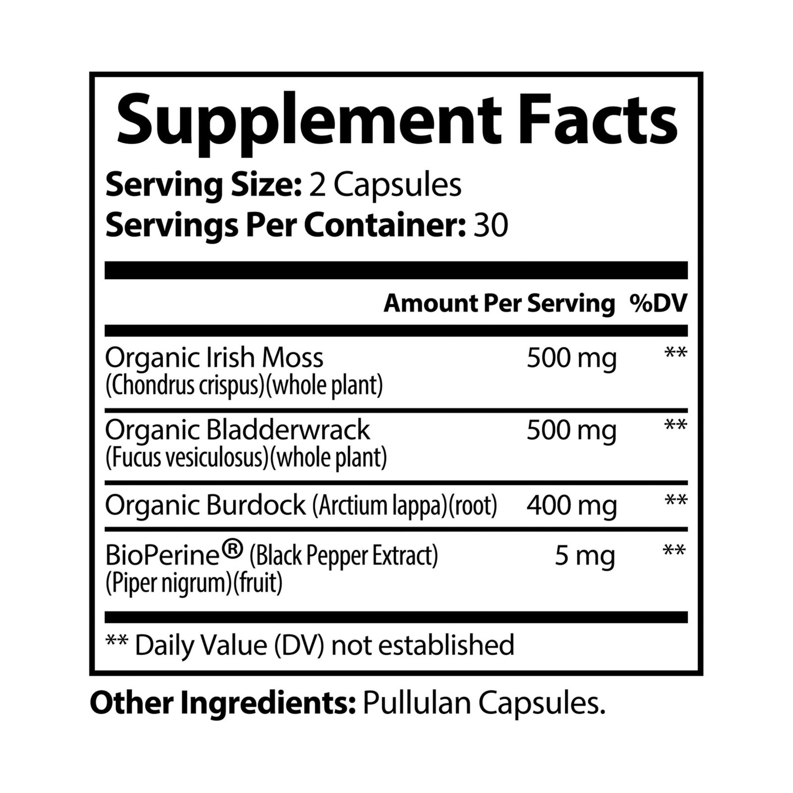 Sea Moss Supplement (60 Capsules) - Image 5