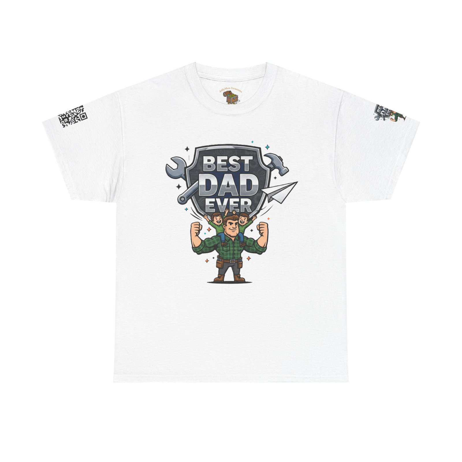 Personalized Best Dad Ever Heavy Cotton Tee