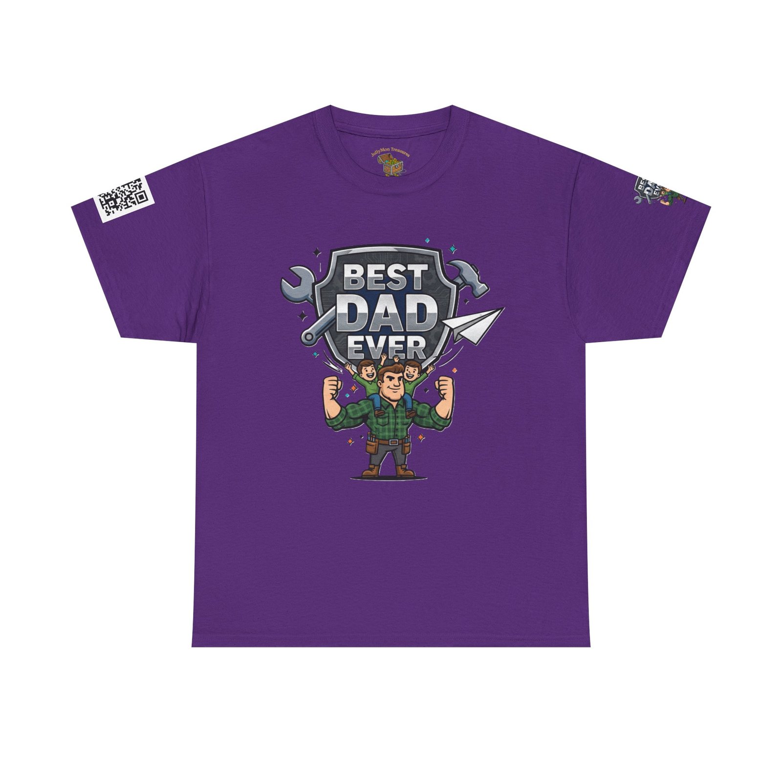 Personalized Best Dad Ever Heavy Cotton Tee - Image 11