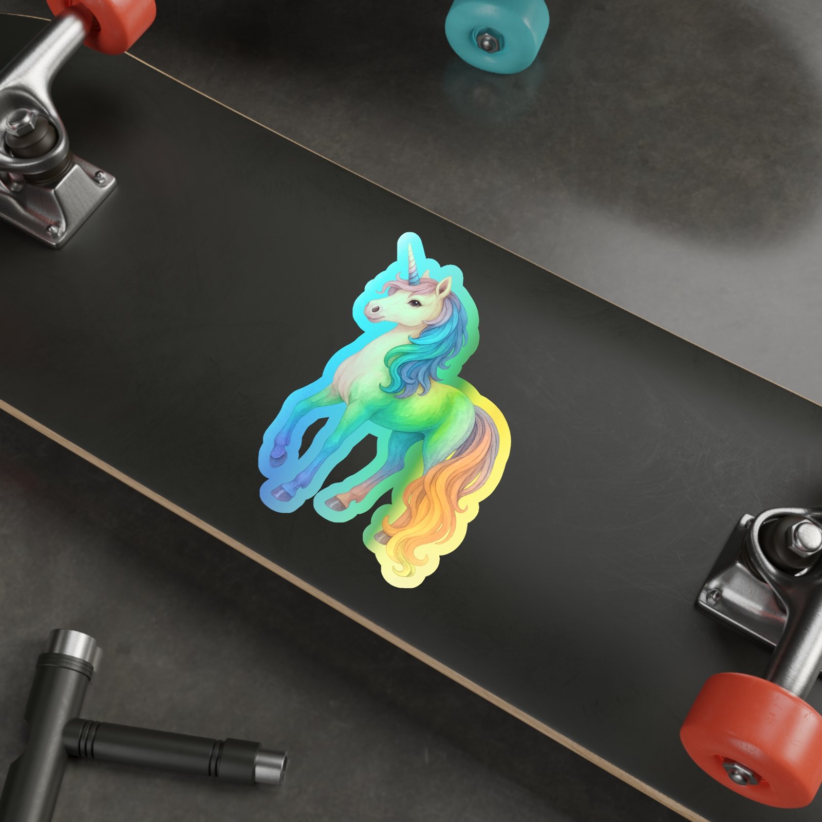 Holographic Unicorn Die-Cut Stickers - Image 5
