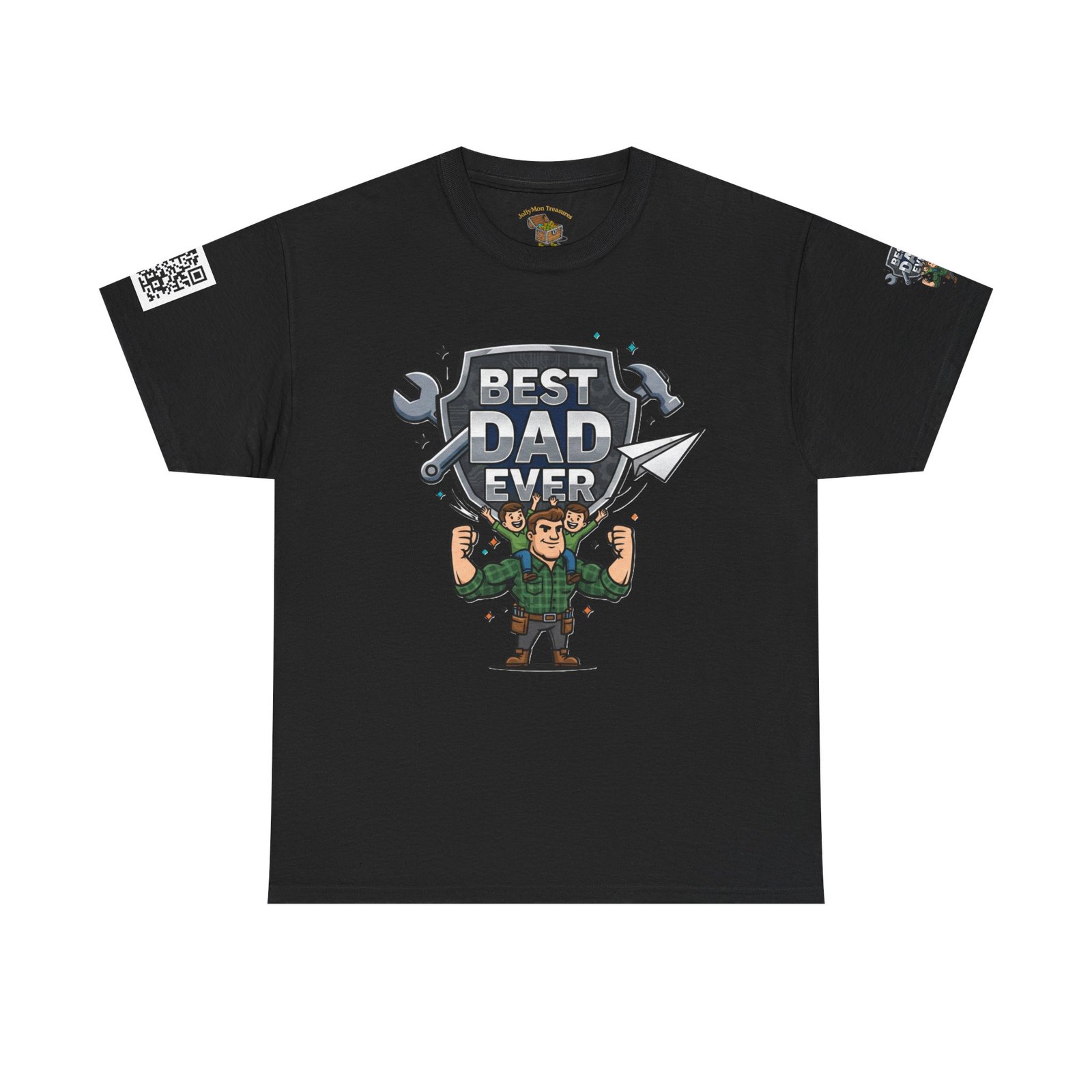 Personalized Best Dad Ever Heavy Cotton Tee - Image 5