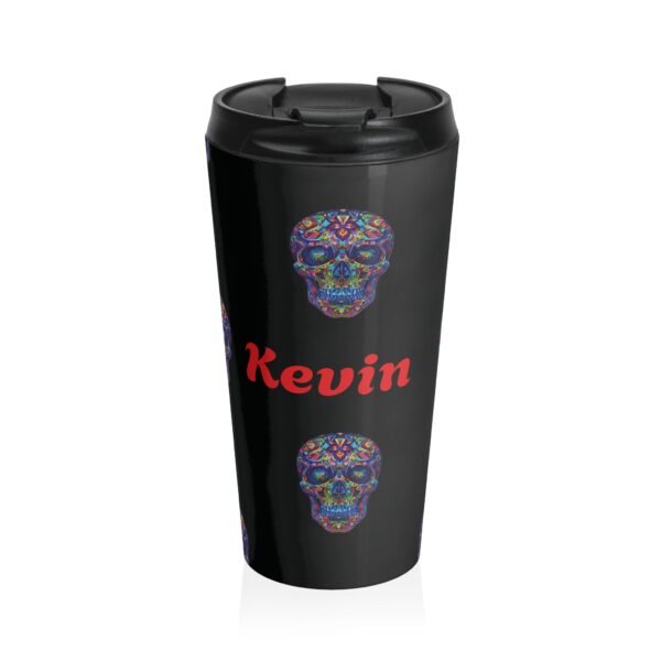 Personalized Vibrant Skull Travel Mug
