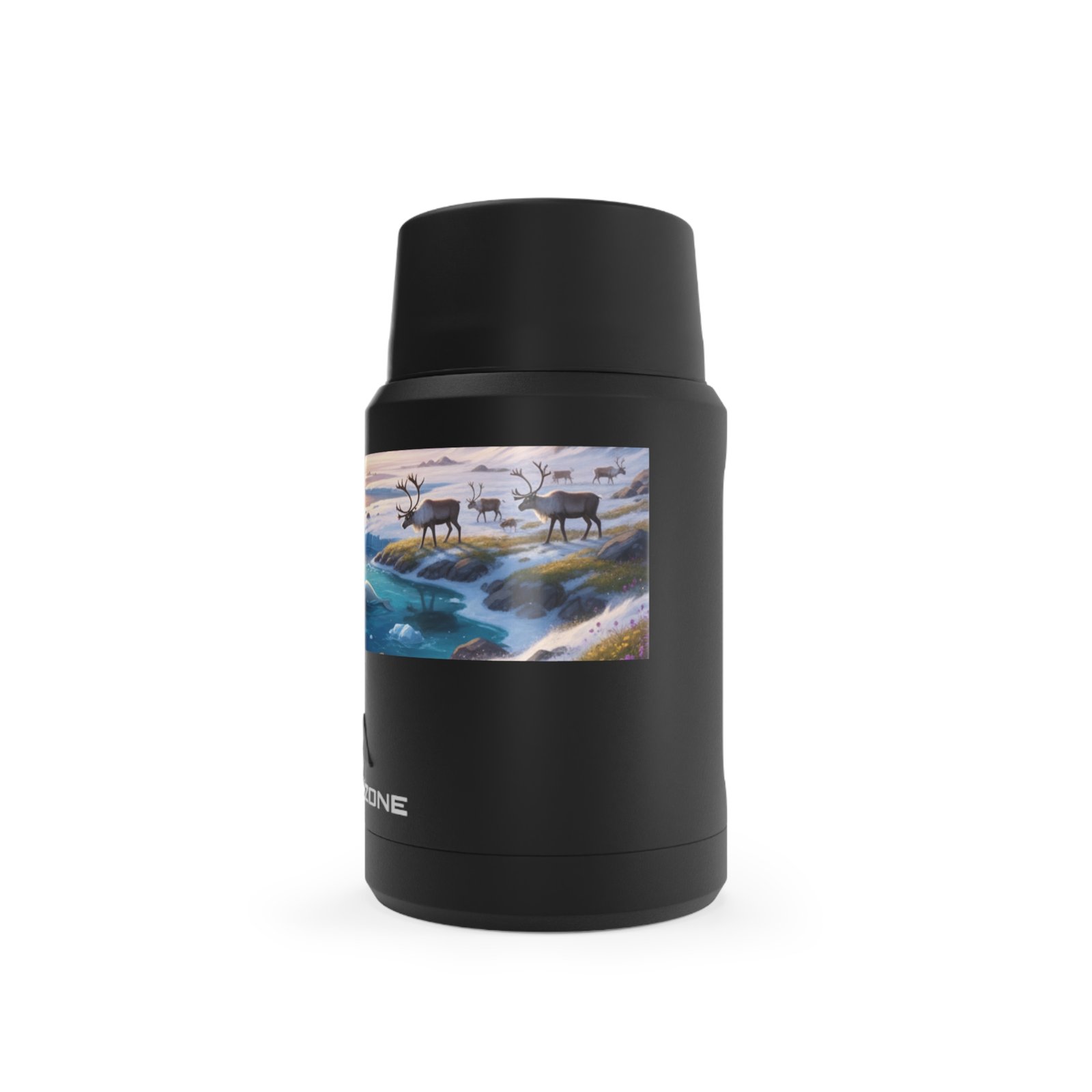 Personalized Polar Bears and Cariboo Food Storage - Insulated Titan Flask - Image 4