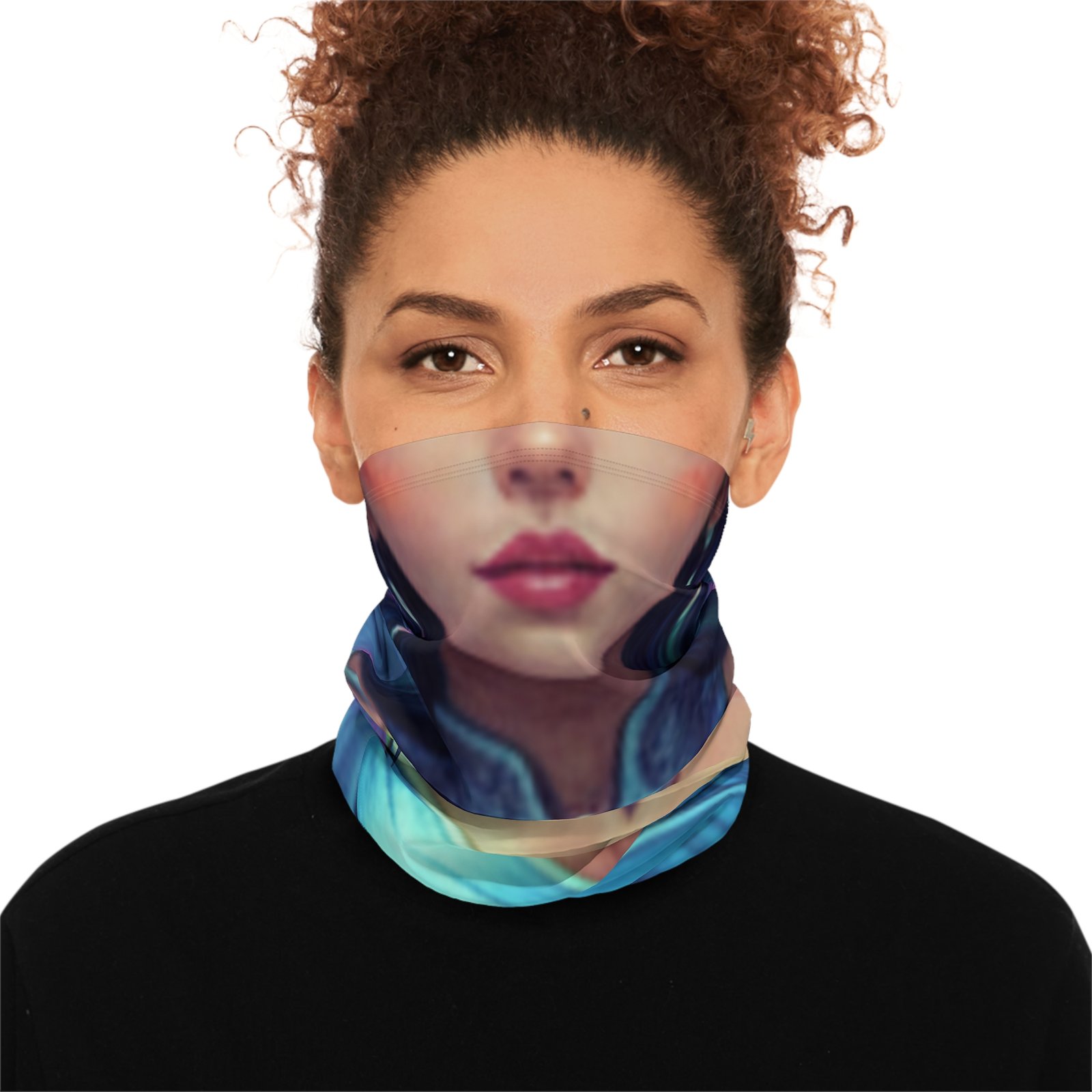 Cozy Winter Neck Gaiter with Drawstring - Image 3