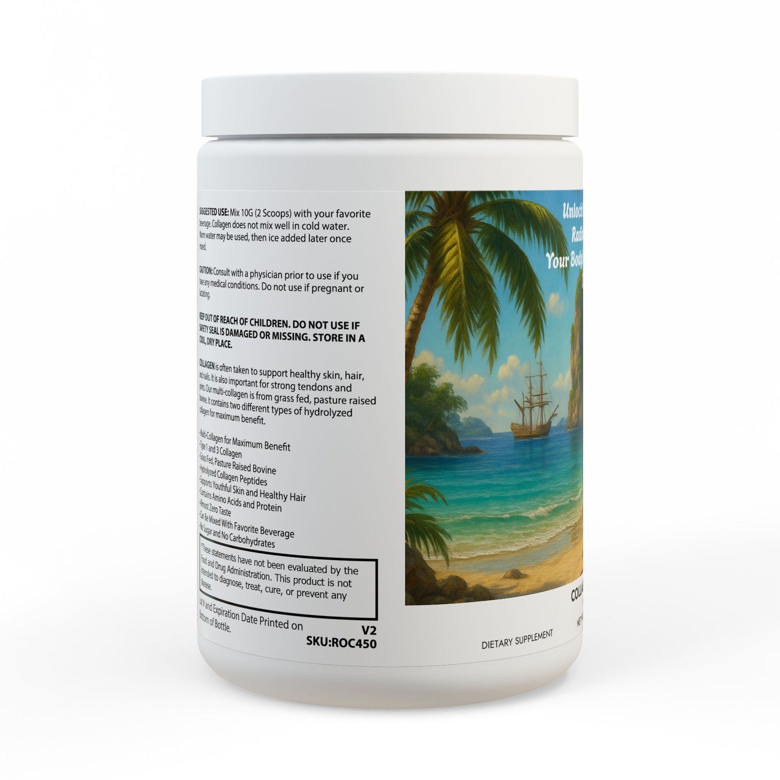 Collagen Peptides Type I & III Supplement (350g, 12.3oz) - Image 4