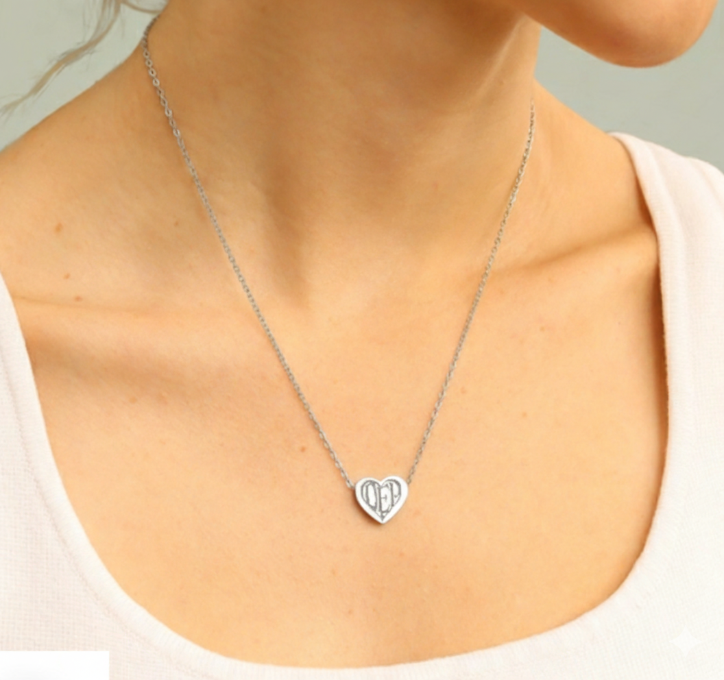 Personalized Engraved Heart Necklace - Image 2