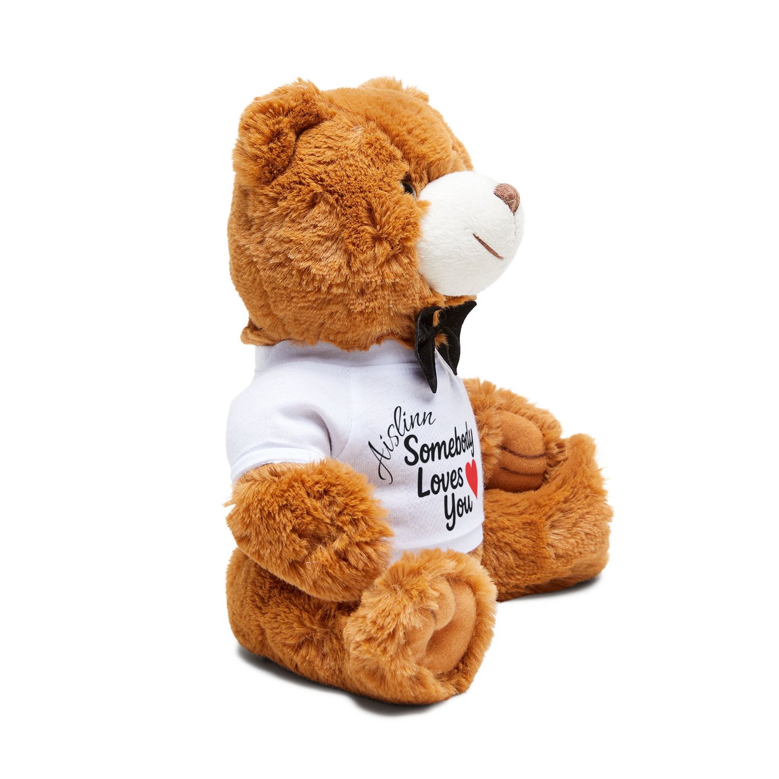 Personalized Adorable Teddy Bear with 'Somebody Loves You' T-Shirt, Cute Gift for Any Age, Love Plush Toy, Valentine's Day, Birthday, Anniversary Gift - Image 2