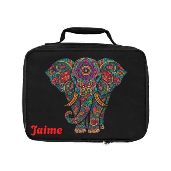 Personalized Vibrant Elephant Lunch Bag