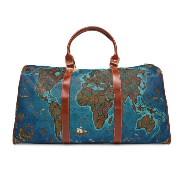 Vintage World Map Waterproof Travel Bag
