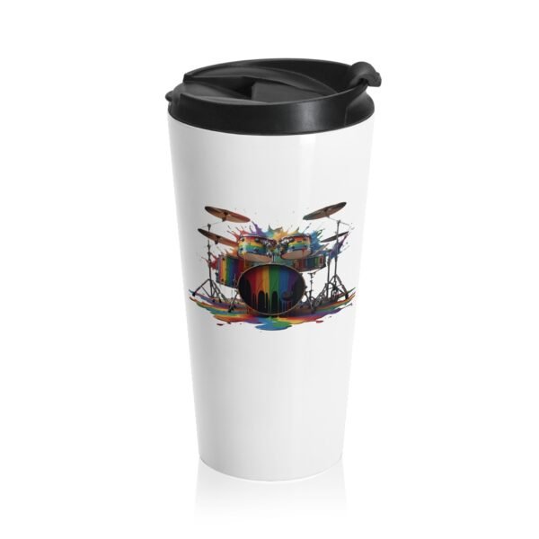 Personalized Color Dripping Drumset Travel Mug