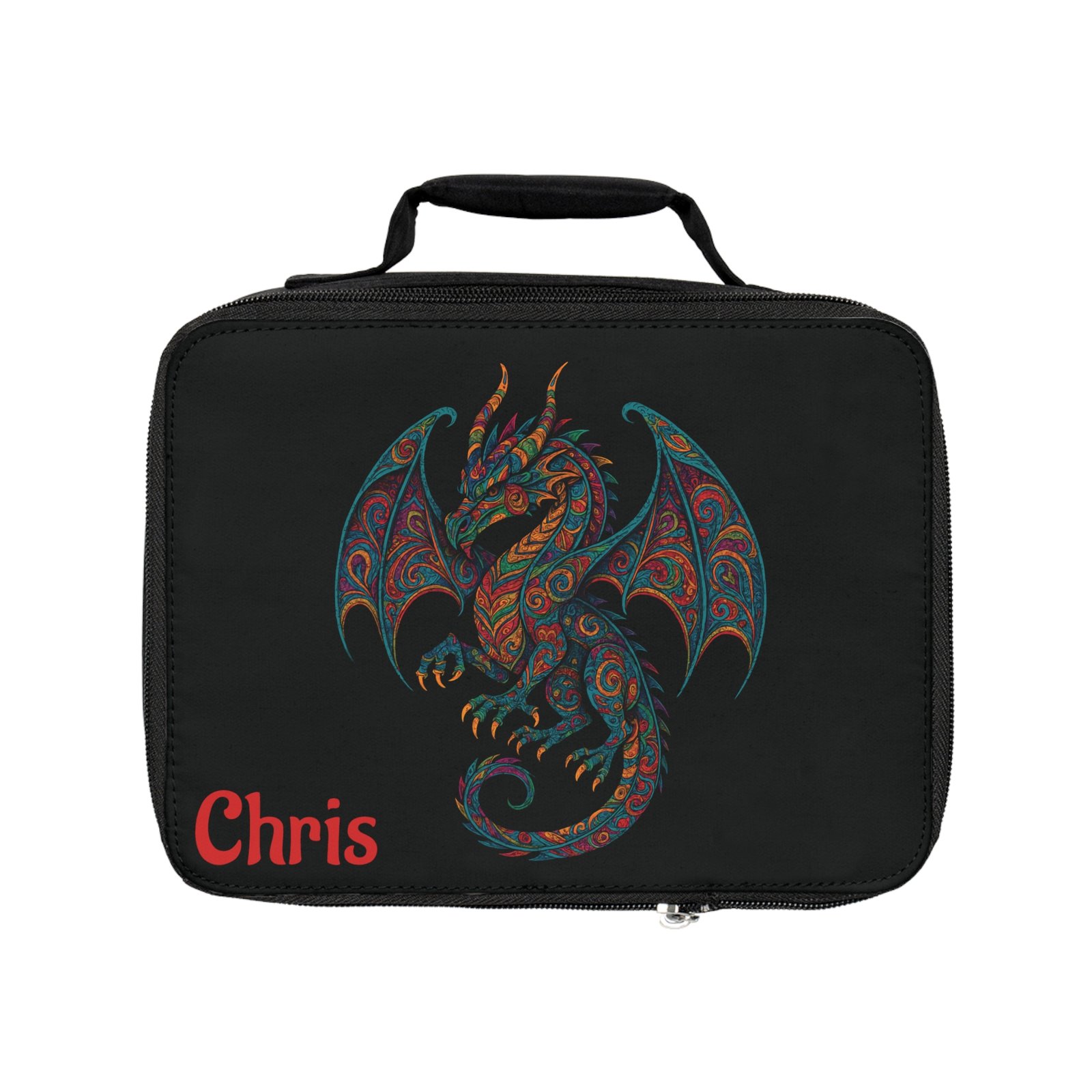 Personalized Vibrant Dragon Lunch Bag