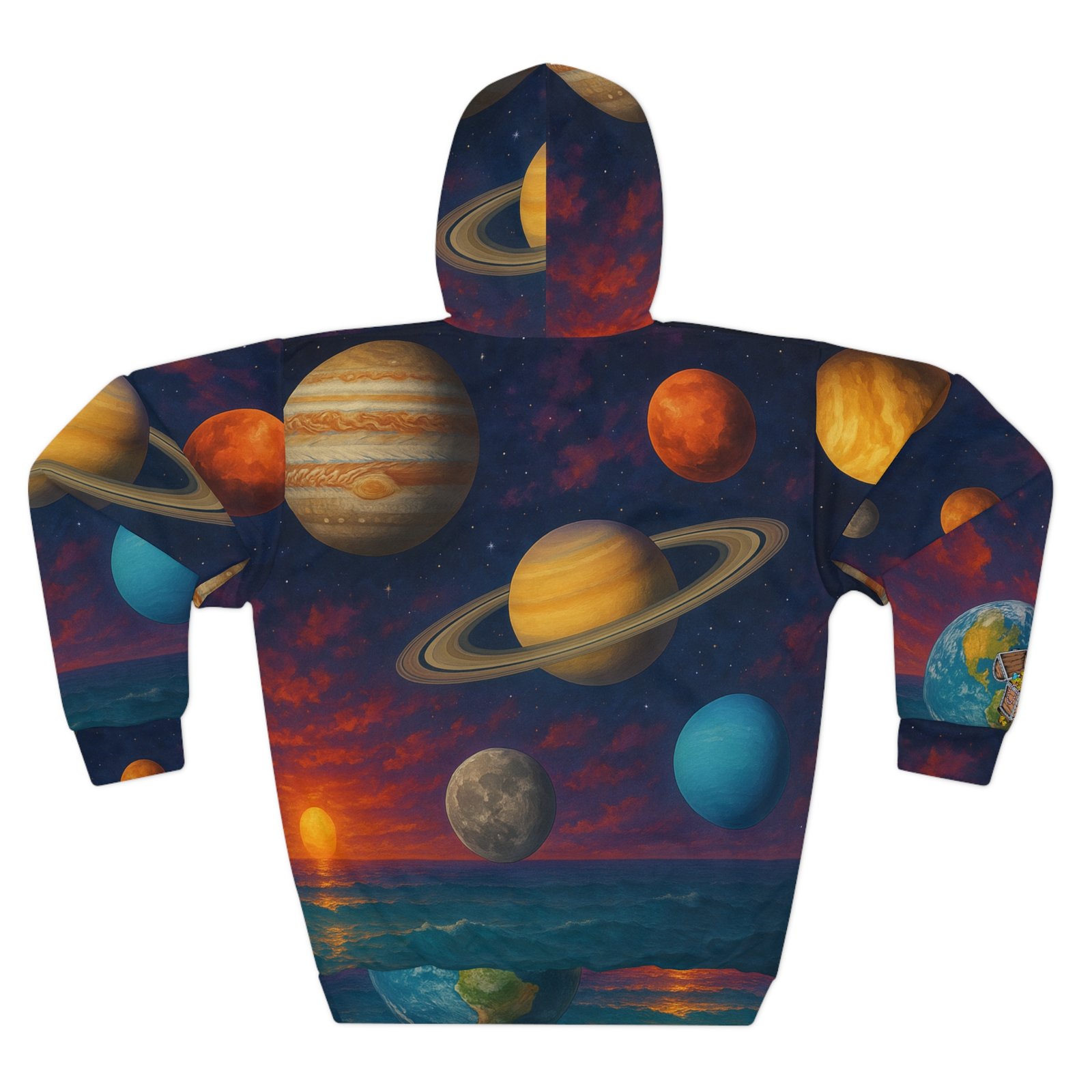 Cosmic Planet Pullover Hoodie - Image 3