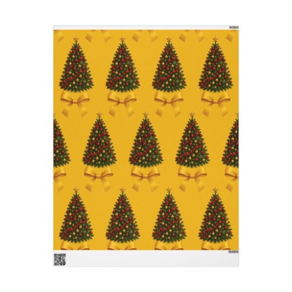 Festive Christmas Tree with Bows Wrapping Papers