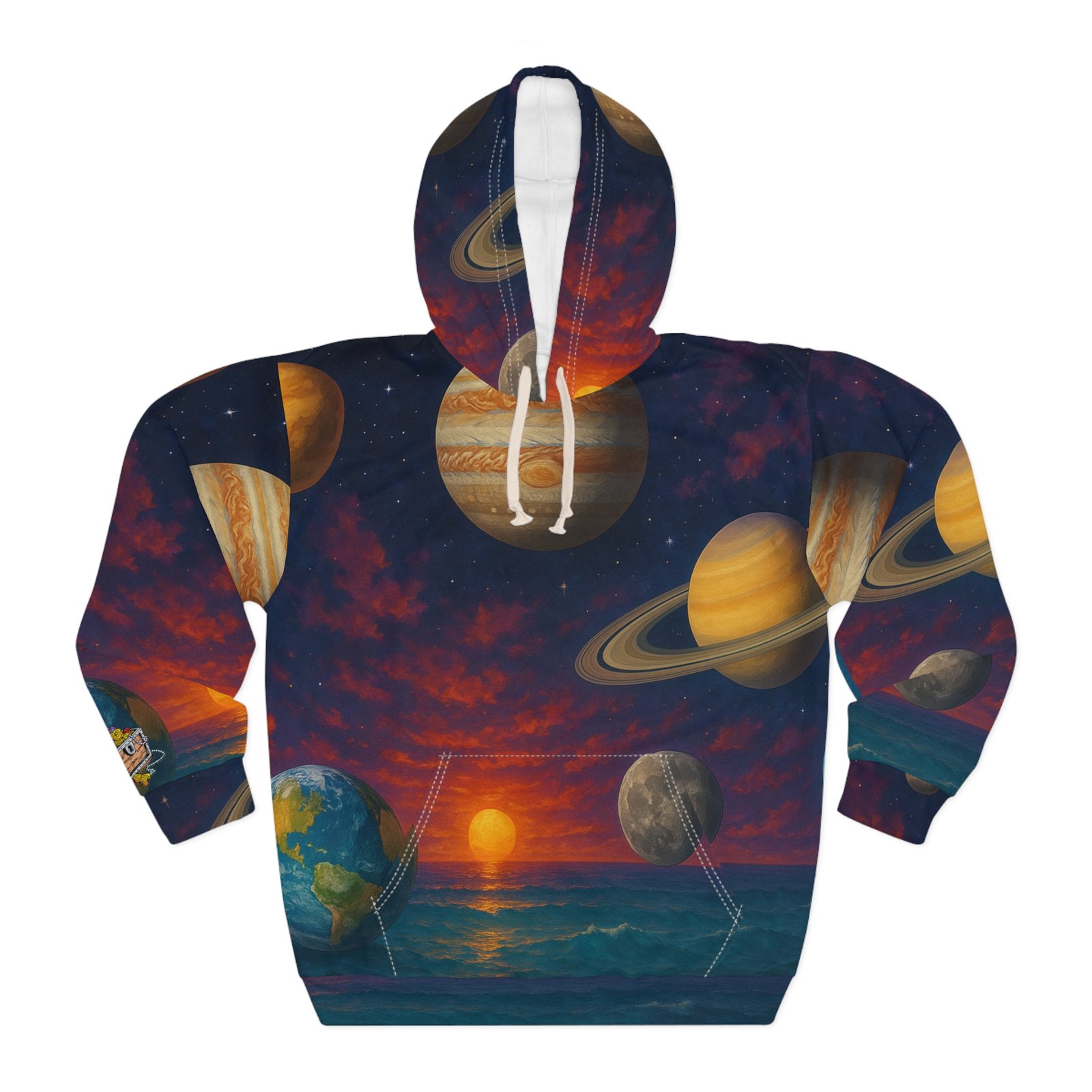 Cosmic Planet Pullover Hoodie - Image 2