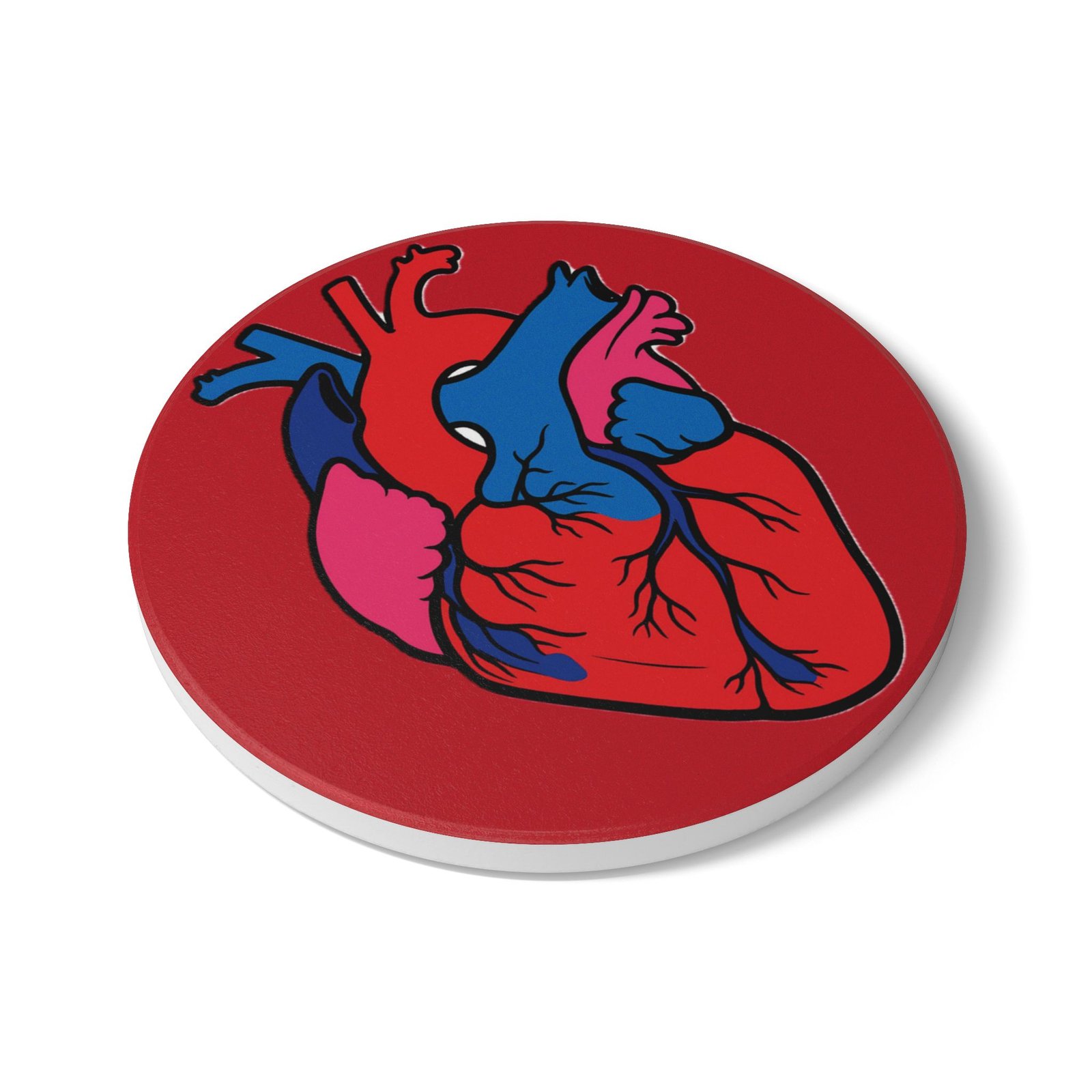 Anatomical Heart Ceramic Coaster - Image 3