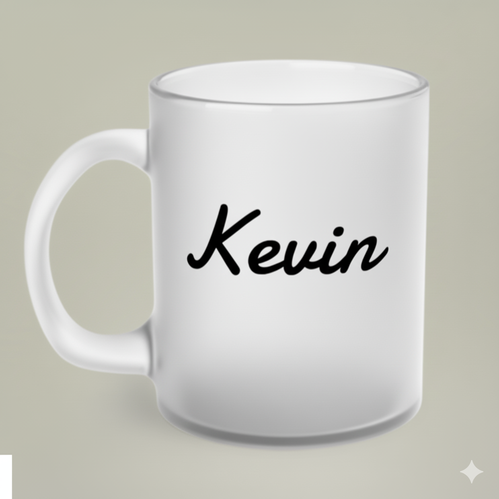 Personalized Frosted Glass Coffee Mug with Colorful Skull Design - Image 2