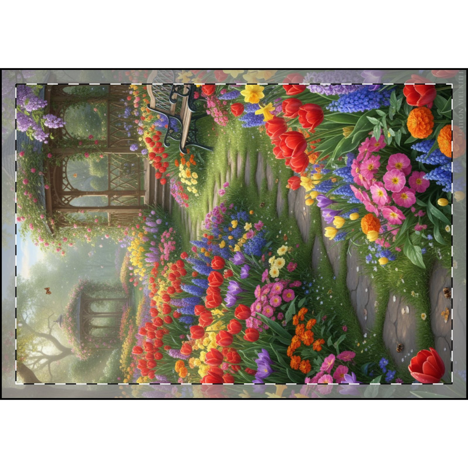 Garden Oasis Velveteen Blanket