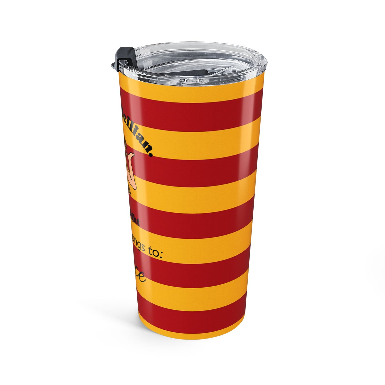 Personalized Sicilian Pride Travel Tumbler 20oz Stainless Steel with Trinacria Design - Image 4
