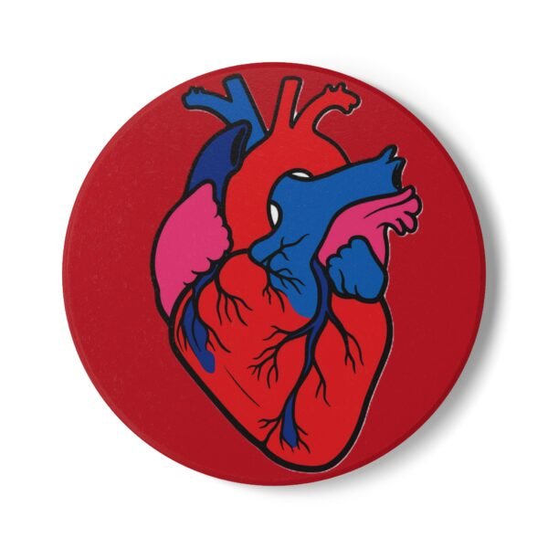 Anatomical Heart Ceramic Coaster