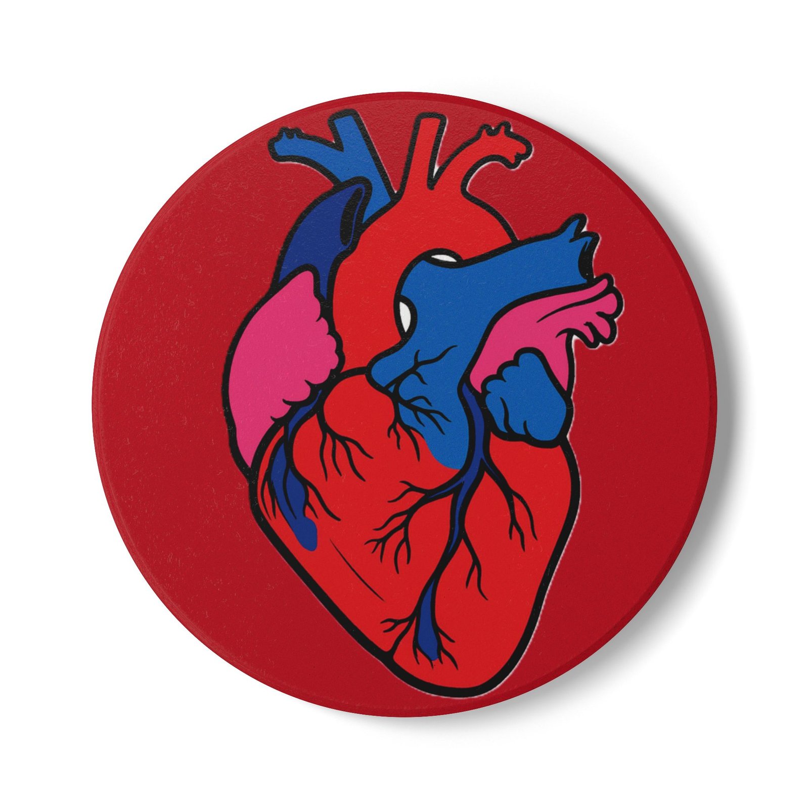 Anatomical Heart Ceramic Coaster