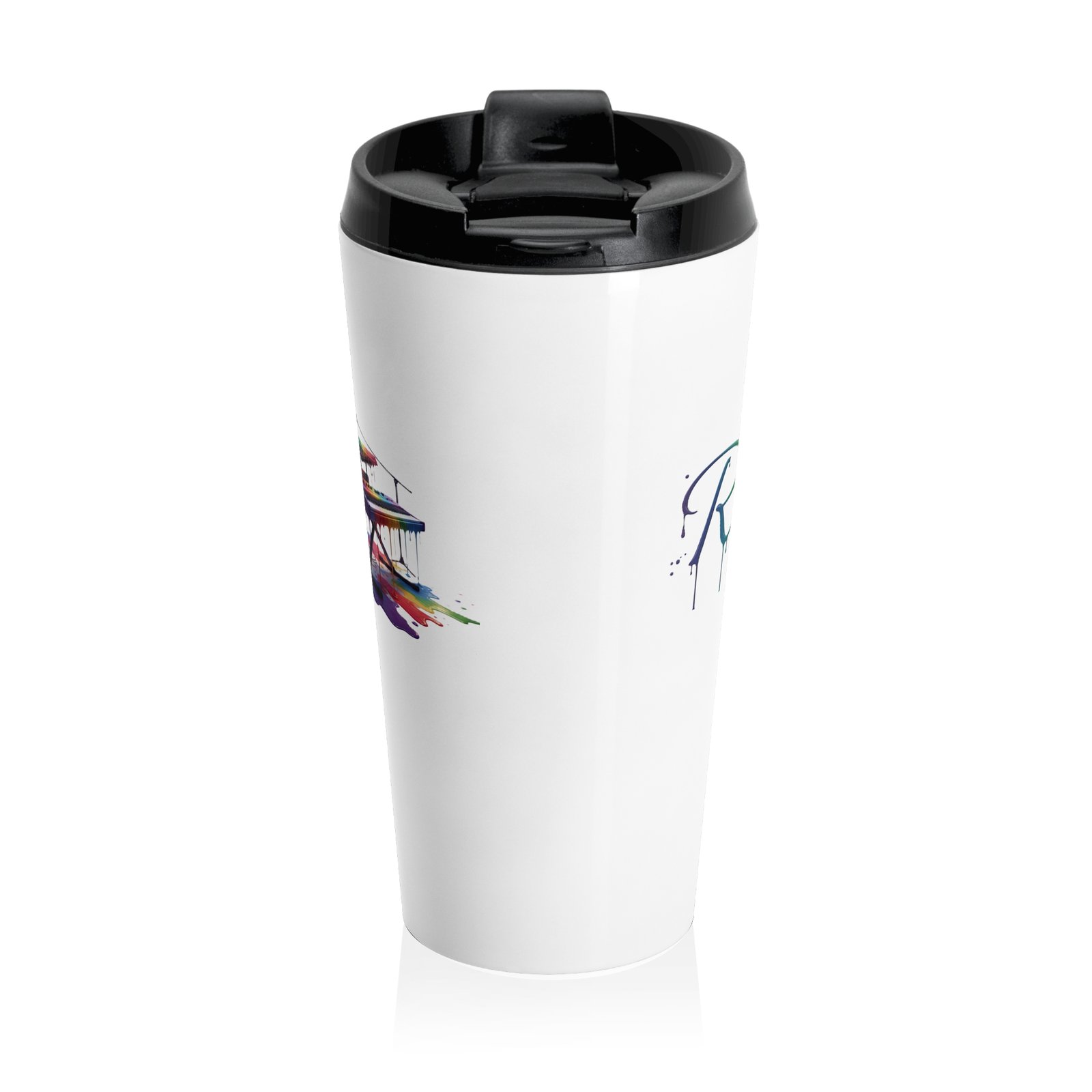Personalized Color Dripping Keyboards Travel Mug - Image 4