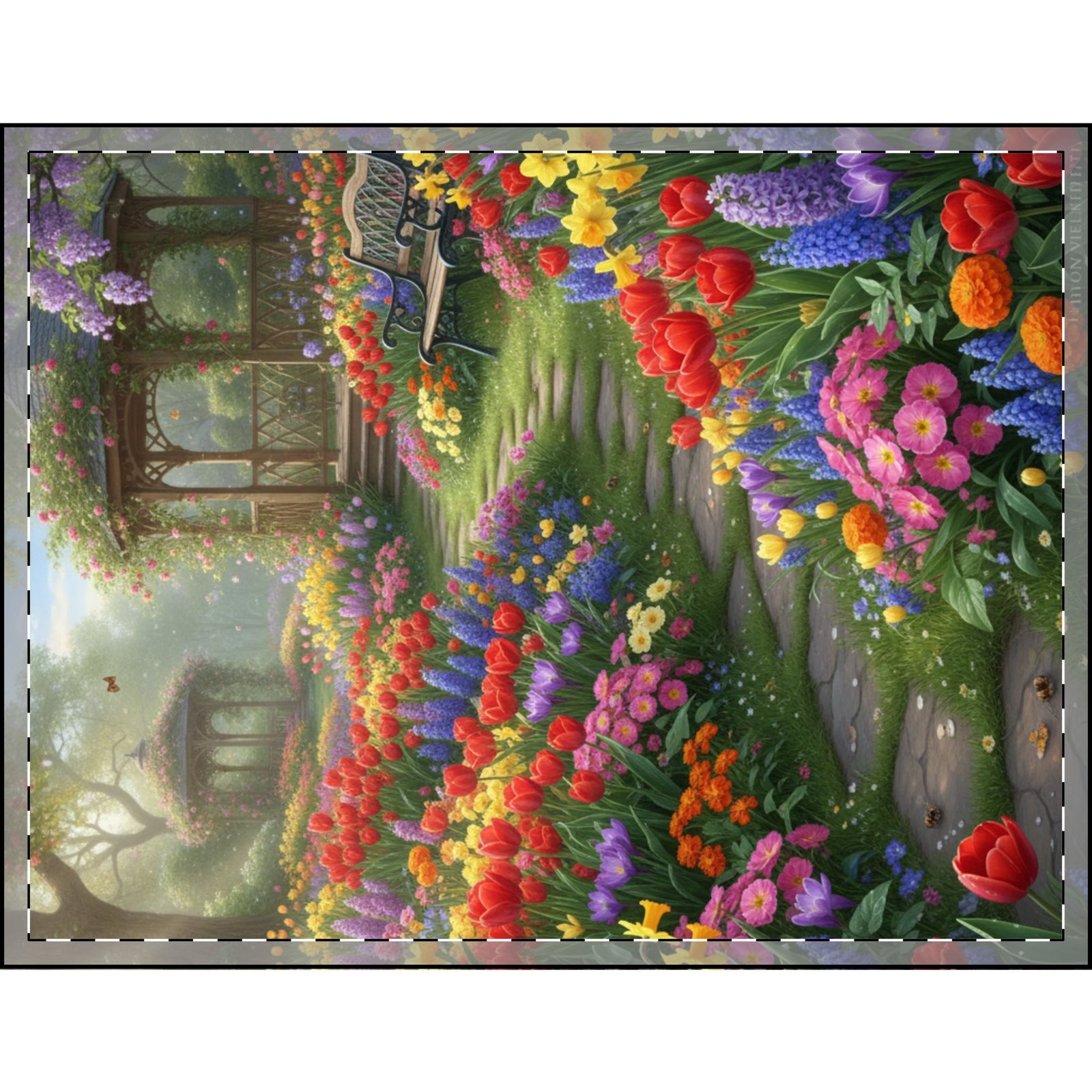Garden Oasis Velveteen Blanket - Image 4