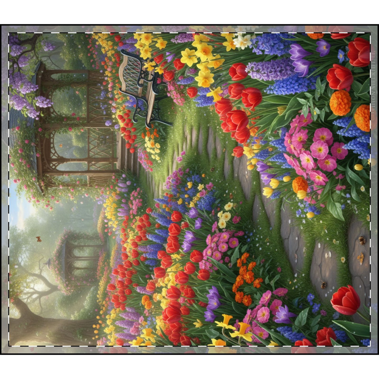 Garden Oasis Velveteen Blanket - Image 2