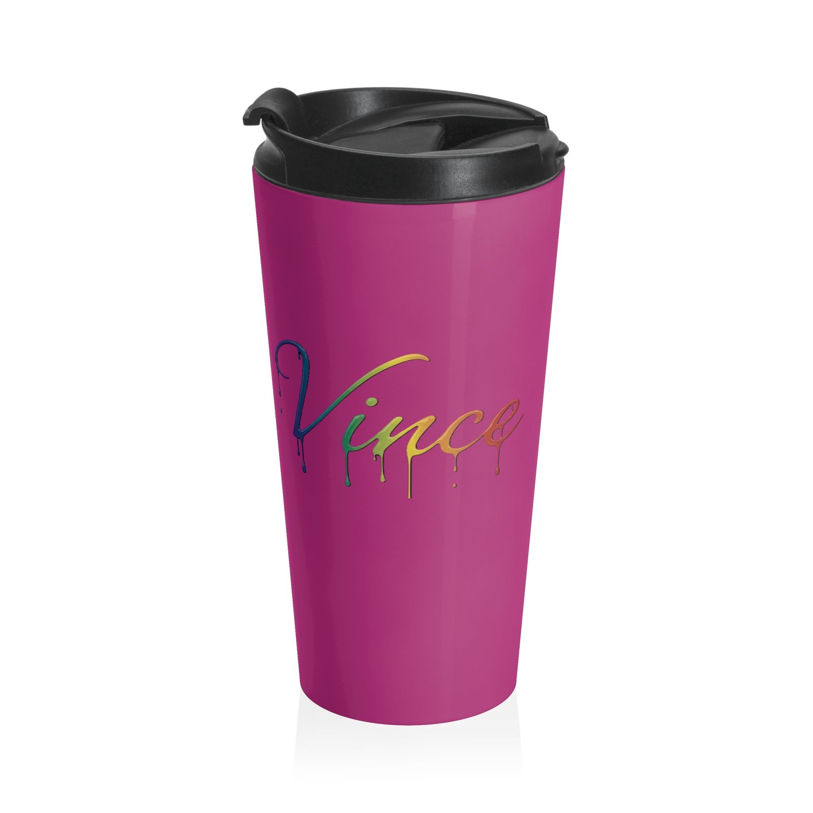 Personalized Color Dripping Guitar Travel Mug - Image 2