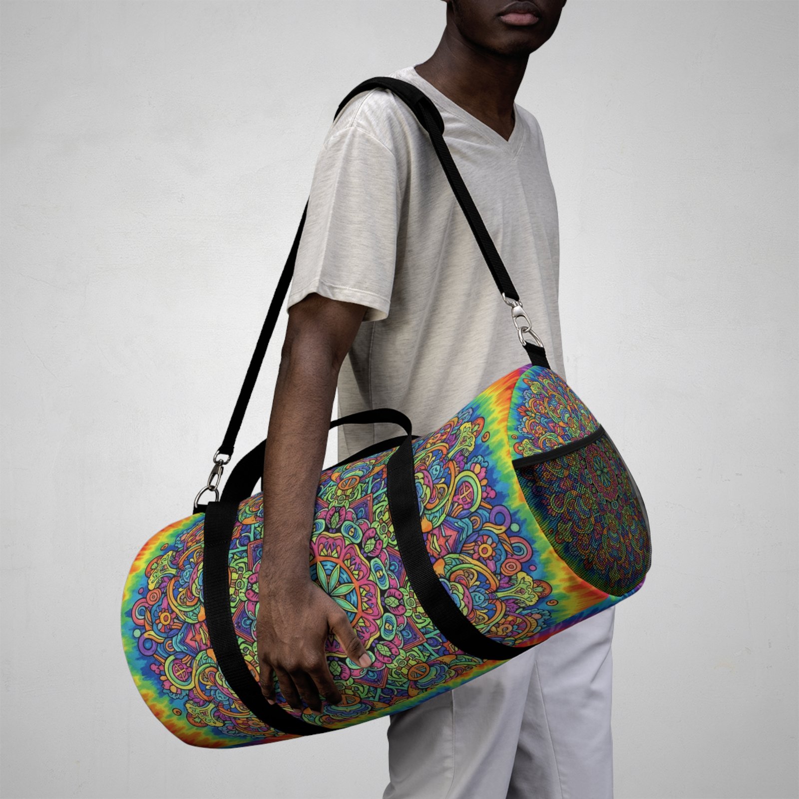 Vibrant Mandala Duffel Bag - Image 5