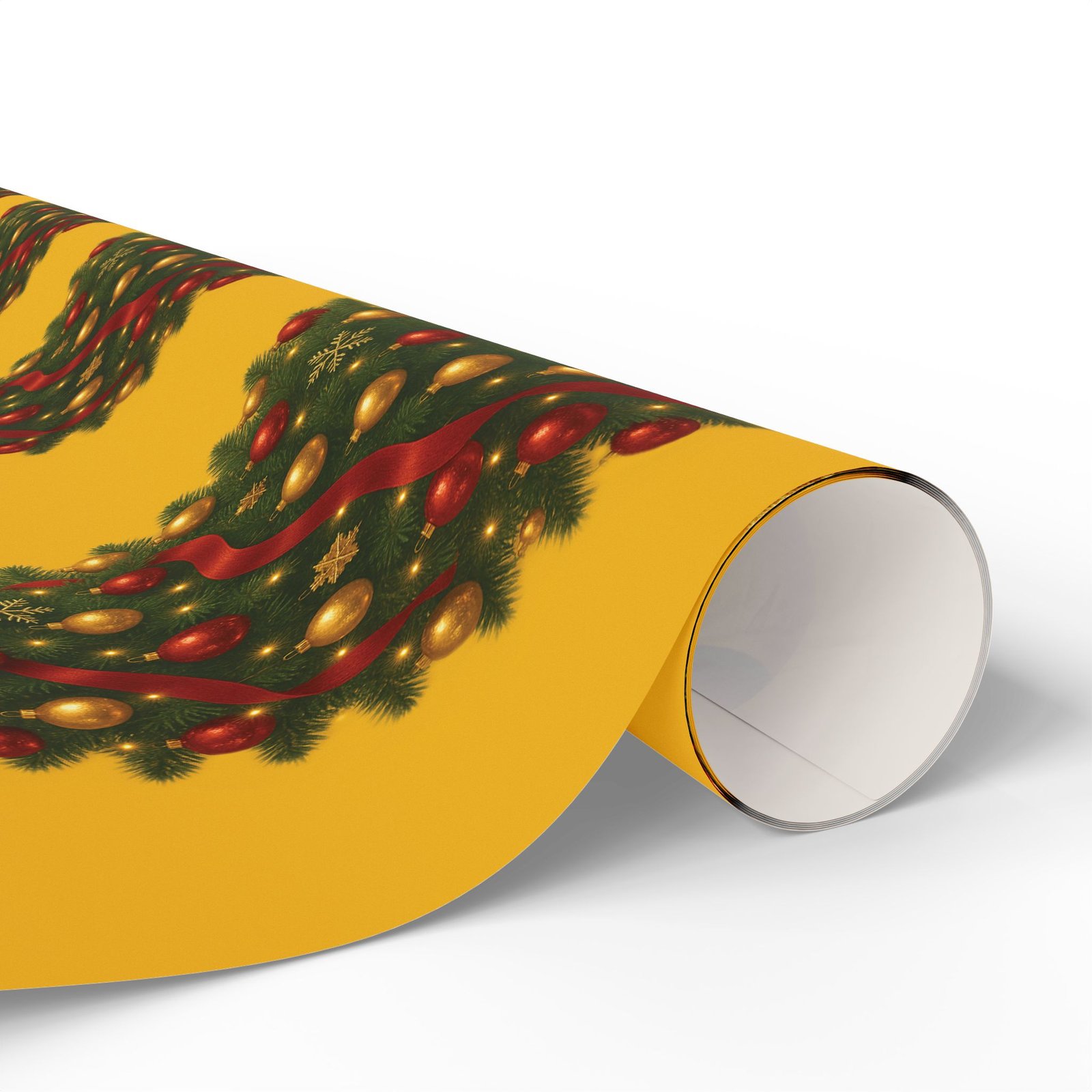 Festive Christmas Tree with Bows Wrapping Papers - Image 2